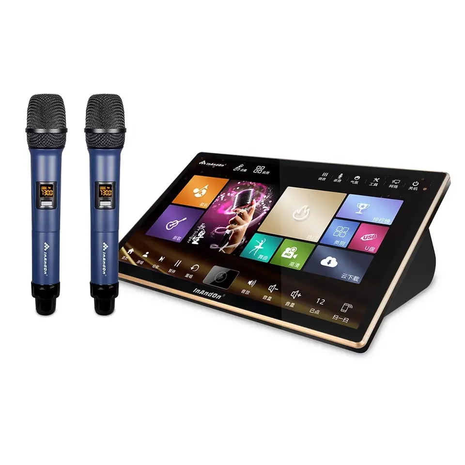 Wifi InAndOn 18.5' Touch Screen Karaoke Player 6TB All in one KTV Home Karaoke System Portable TV Karaoke Machine