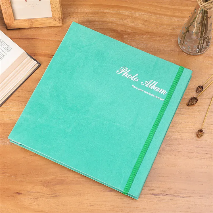 27*28cm Self Adhesive Photo Album 40 Pages Magnetic Double Sided Pages Suede Velvet Hardcover 3 Colors  DIY Photo Album