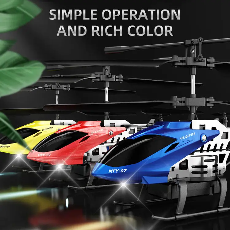3.5CH Metal RC Helicopter With Lights Remote Control Helicopter Toy custom logo 2.4G led light rc helicopter