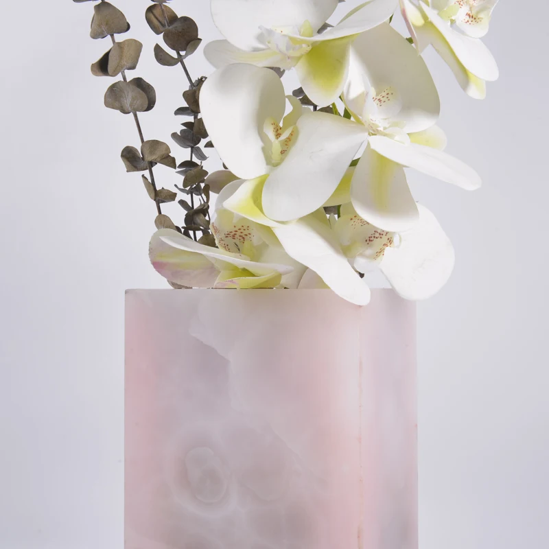 wholesale Neo Chinese Creative  Marble Vase Flower Pot Home Decorative Marble Tray home flower vase