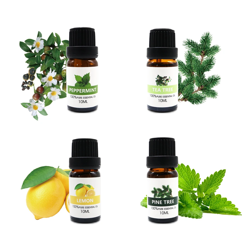 Natural Pure Essential Oil Gift Set Lavender Peppermint Eucaluptus Tea tree Aromatherapy Essential Oil