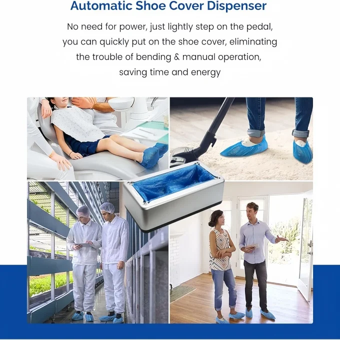 Cheap non-woven shoes distributor shoe covering distributor plastic box shoe covering machine