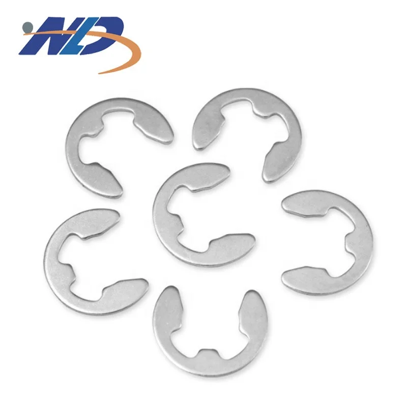 NLD Customize Black Manganese Steel Shaft Bearing Retaining Ring Split Washer Snap Collar E Type Clip External Circlip