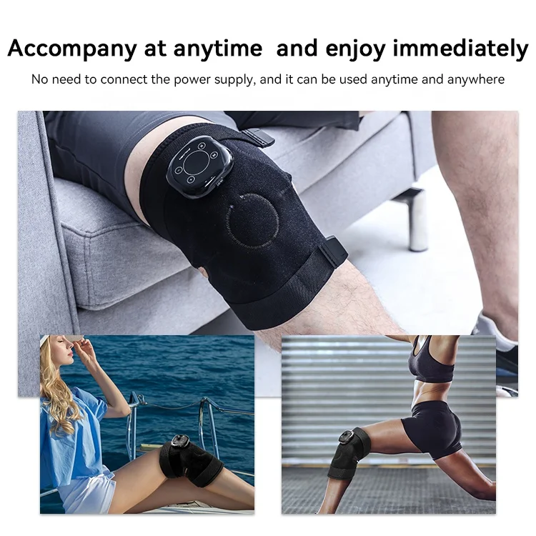 Support Pain Relief Vibrating Heating Electric Knee Massager Physical Therapy Equipments Timing Control Heated Knee Massager