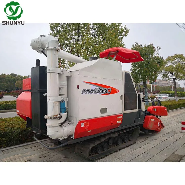 high quality used Japan KUBOTA PRO688Q rice combine harvester