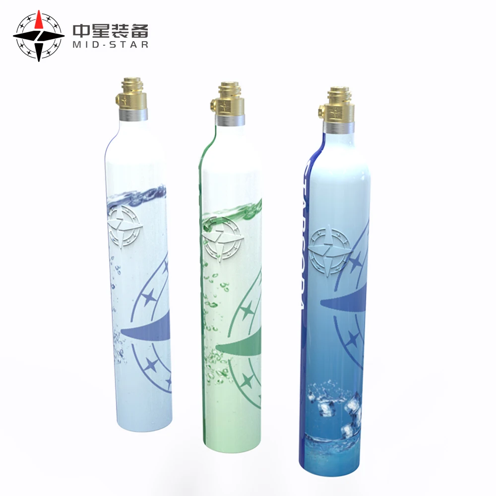 CE/TPED/TUV new refill Wassersprudler co2 gas aluminum cylinders for soda water machine sodastream co2 cylinders