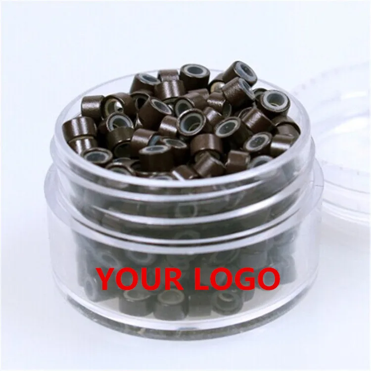 1000 силиконовые микрокольца piec Amazon, Лидер продаж, 5,0x3,0x3,0 мм, звенья, бусины, инструменты для наращивания волос, плоскогубцы, зажим, частная этикетка