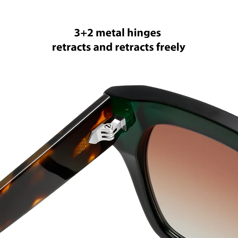 Cateye Inspired Luxury Oversized Custom Square Sunglasses S26118 Angular Shape Color-Block Sunglasses for Women Men