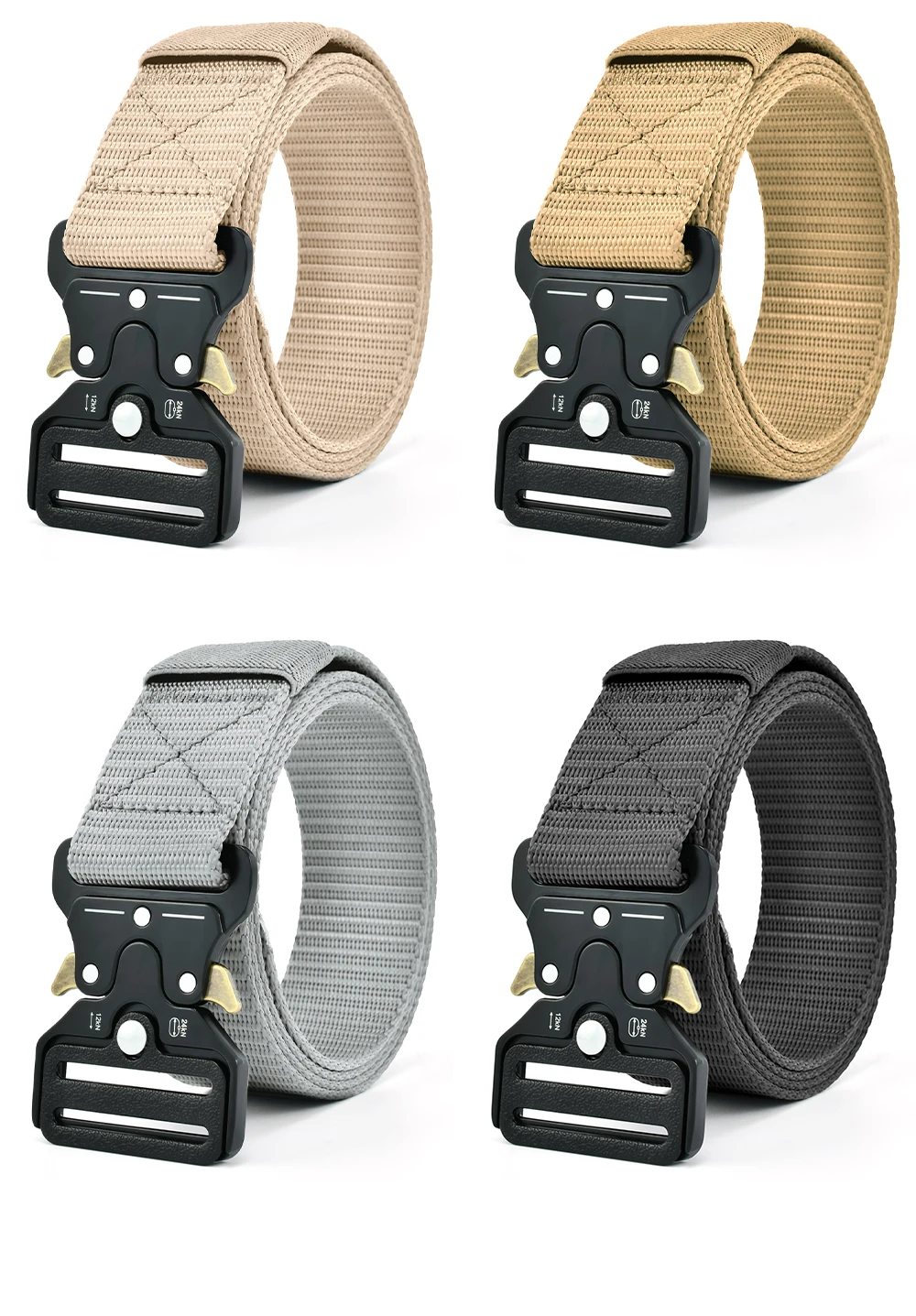 Outdoor Custom Belt Adjustable Metal Buckle Canvas Belt Manufacturer Wholesale Fabric Belt