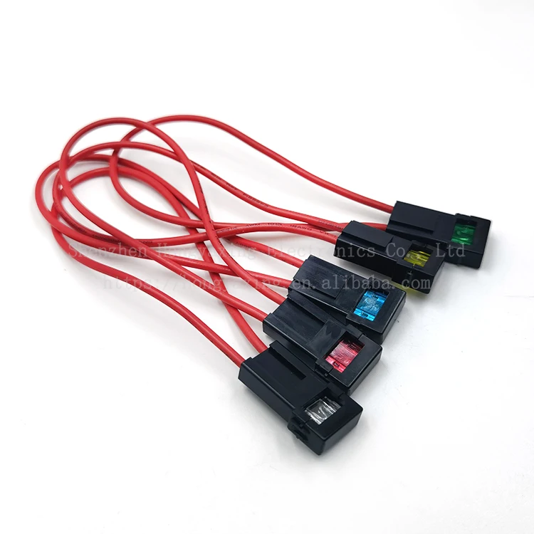 Square car mini blade fuse holder housing circuit protection housing bracket