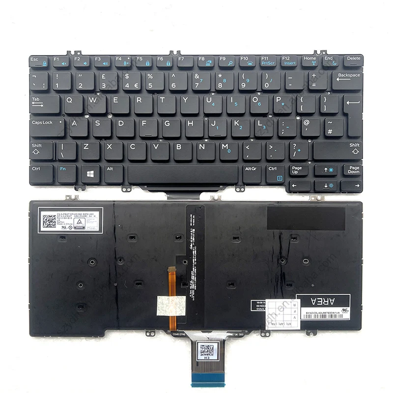 New Backlit Pointer UK Layout Laptop Keyboard For Dell Latitude E7280 E5280 5290 7380 7389 7390 E7390 E7290 0JF8W7