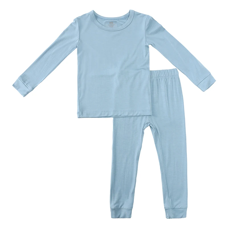 bulk wholesale kids boys girl pajamas set custom bamboo baby clothing sets manufacturer sustainable eco friendly clothes set