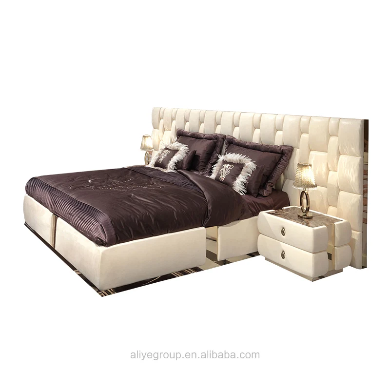 luxury furniture used french bedroom furniture simpleness double bed design in woods