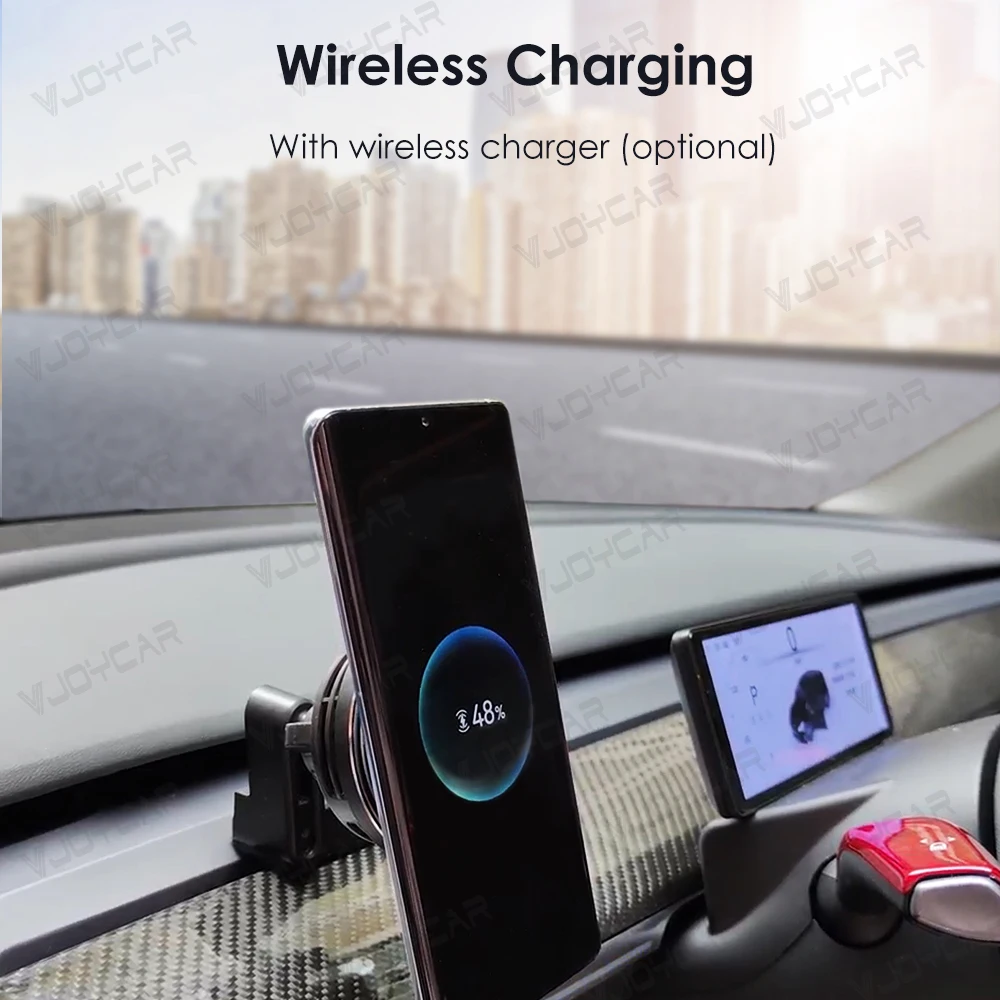 Vjoycar Dashboard Display 2.5inch Front Speedometer Wireless Charging For Tesla Model 3 Model Y Accessories 2023+