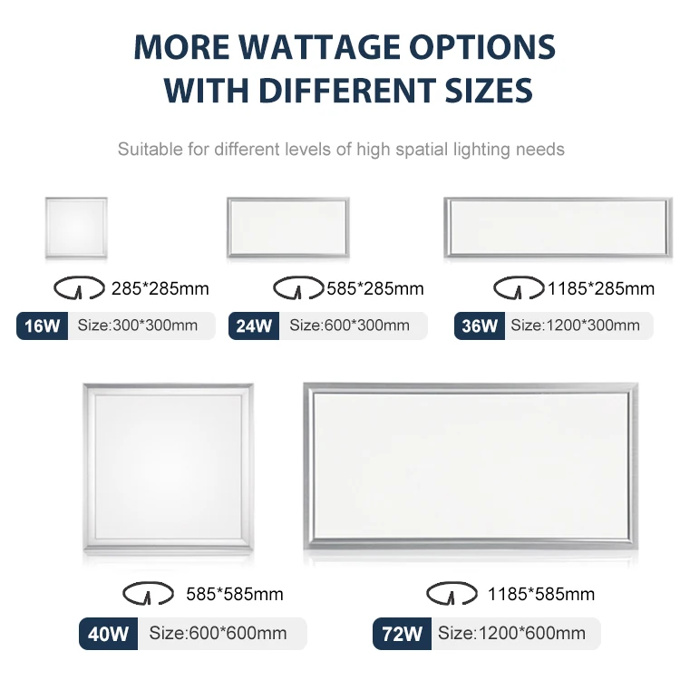 VACE Square Panels 2X2 600X600 Flat 36W Office 2X4 60*60 60X60 Ceiling Led Panel Lights