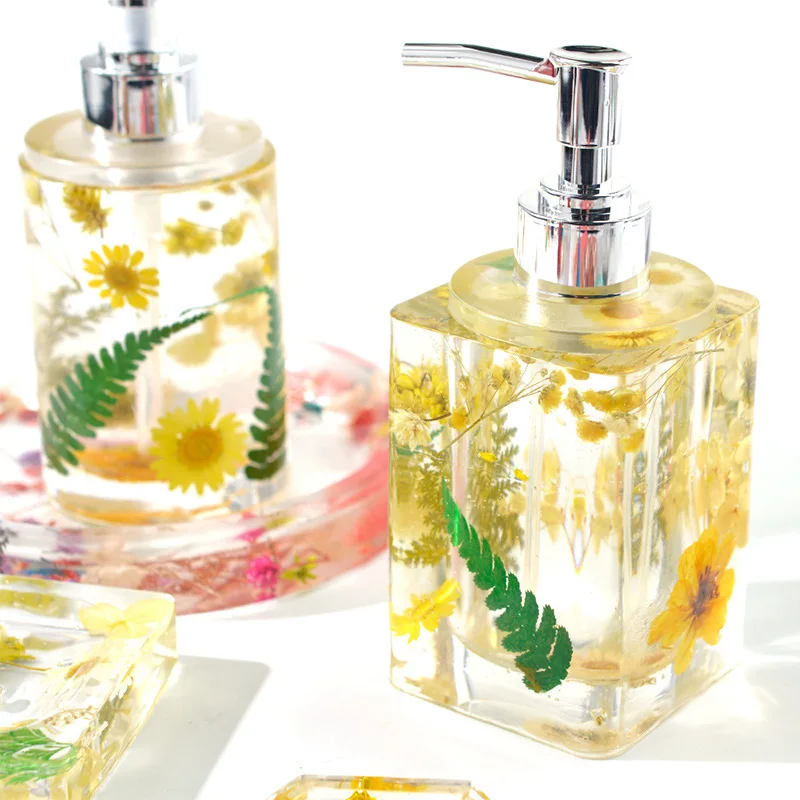 M3043 Perfume Bottle Silicone Mold Pump Bottles Mold for Hand Sanitizer Making Mold Epoxy Resin Tray