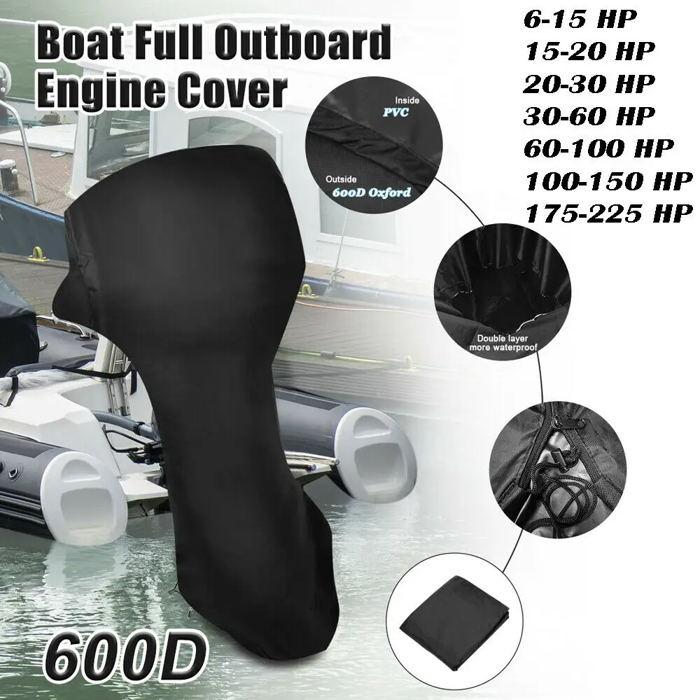 Чехол для полномоторного двигателя 60-100HP водонепроницаемый подвесной протектор лодки