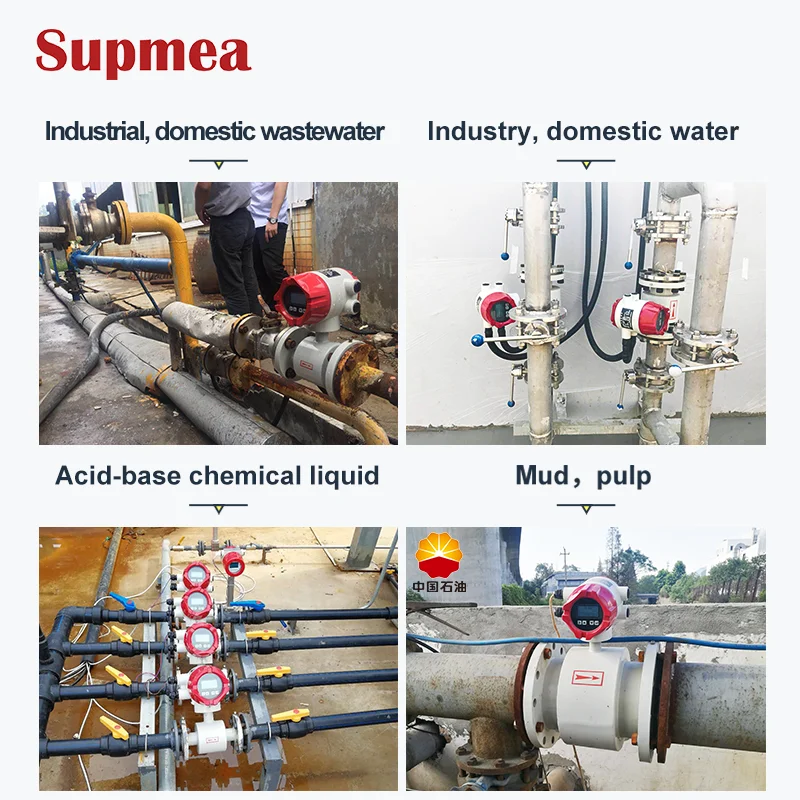
remote flow meter fluoroborate industrial effluent electromagnetic flowmeter 