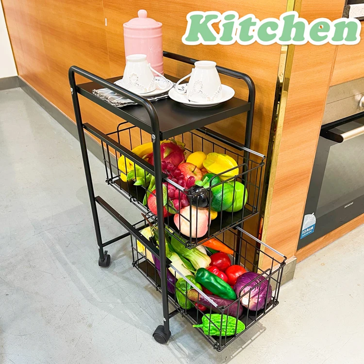 GOURMAID Kitchen storage 3 Tiers Metal Wire Countertop Fruit Bread Basket