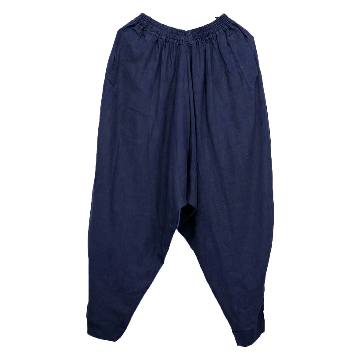 Gingtto Gingtto Fashion Summer Cotton Linen Solid Harem Pants Casual Baggy Pants