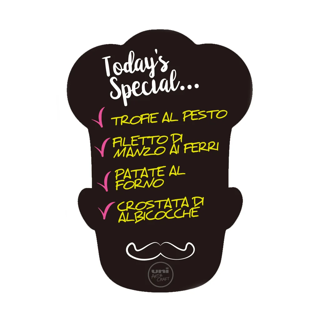 Wet Erase Adhesive Chalkboard Style Weekly Food Menu Board for Kitchen Notice Boards for Kitchen 13 Years Factory Can Custom