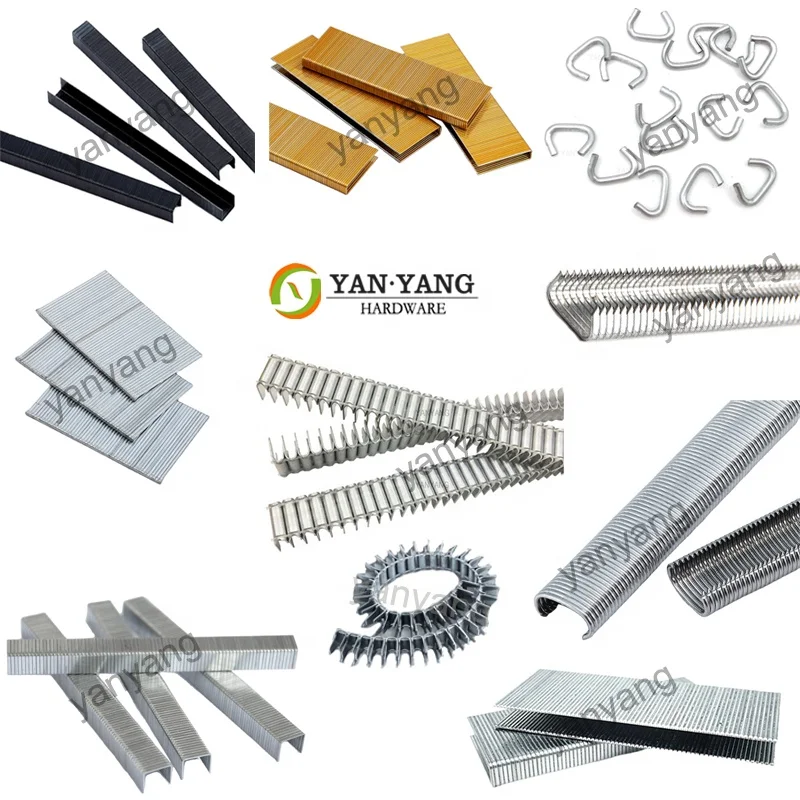 Yanyang industrial staples galvanized steel cage fixing clips hog ring C ring loose nails