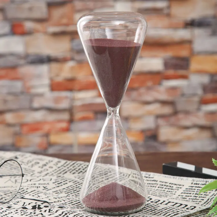Hourglass timer Mouth Blown multiple time 60 Minute colored Standard Large Glass Hourglass