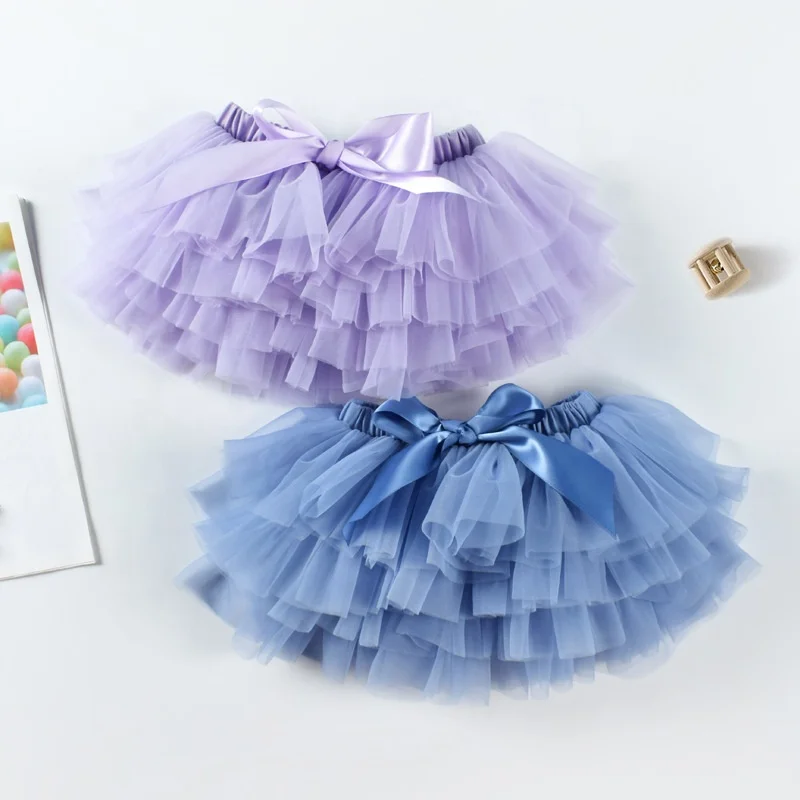 Baby Girls Tutu Skirt Tulle Lace Bloomers Infant Newborn Diapers Cover Short Skirts+Headband Set Girl Rainbow Skirt