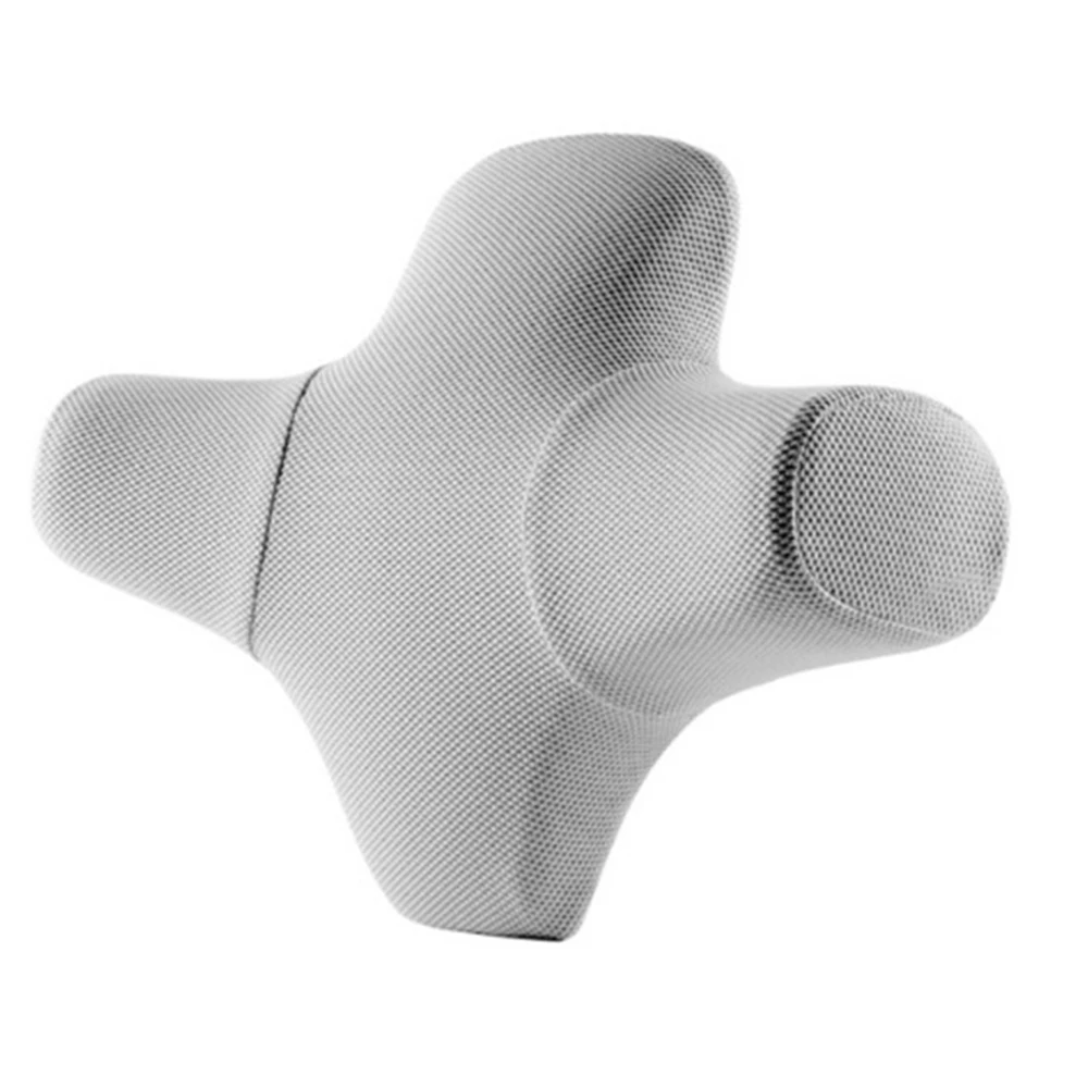 3D Memory Foam Car Neck Pillow PU Leather Car Pillow Waist Rest Pillow Seat Back Rest Lumbar Cushion for Car Accessories Woven