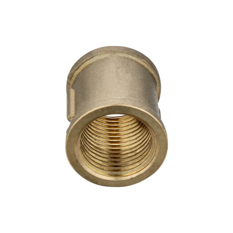 TMOK 1/2-1inch Brass Pipe Fitting Equal Reducer Straight Connector Coupling Socket Sleeve