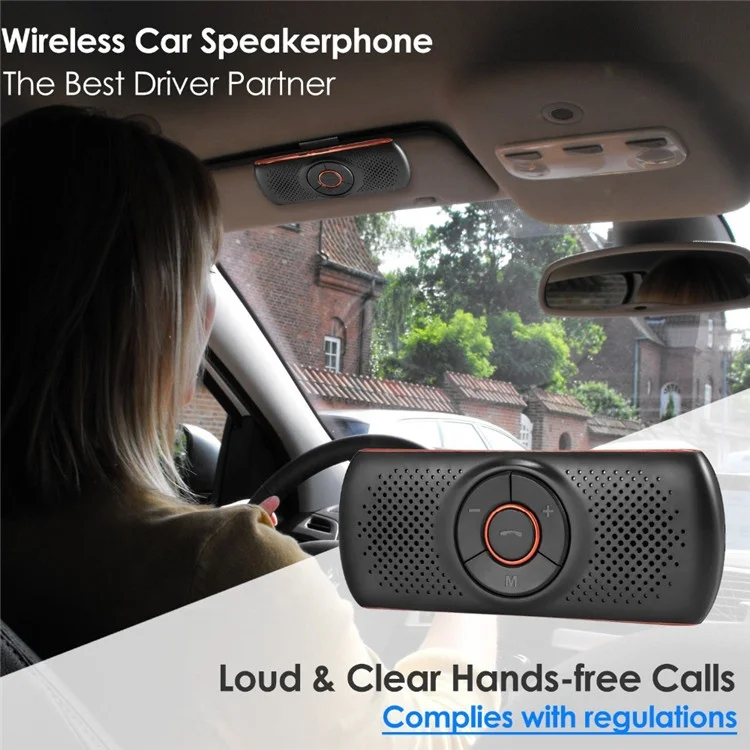 Громкая связь HIGI Bluetooth 5 0 автомобильный комплект громкой связи MP3 музыкальный плеер солнцезащитный козырек универсальный беспроводной аудиоприемник