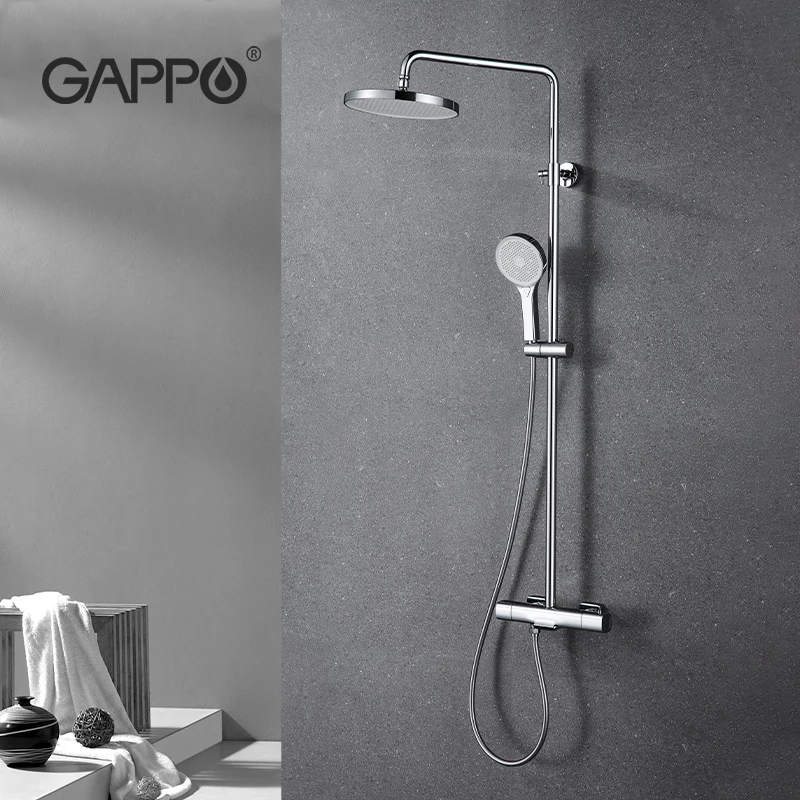 Gappo Chrome bath & shower Brass bathroom accessories luxury set shower sets 2 function Shower Set G2495-71