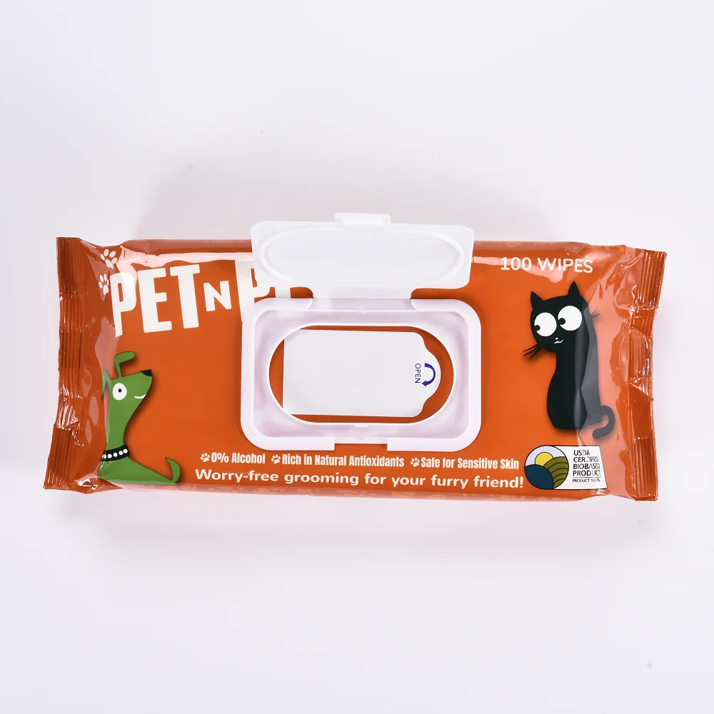 Wholesale Unscented Pet Supplies Disposable Pet Grooming Ultra Thick & Soft Alcohol Free Dogs And Cats Cleaning Pet Wet Wipes