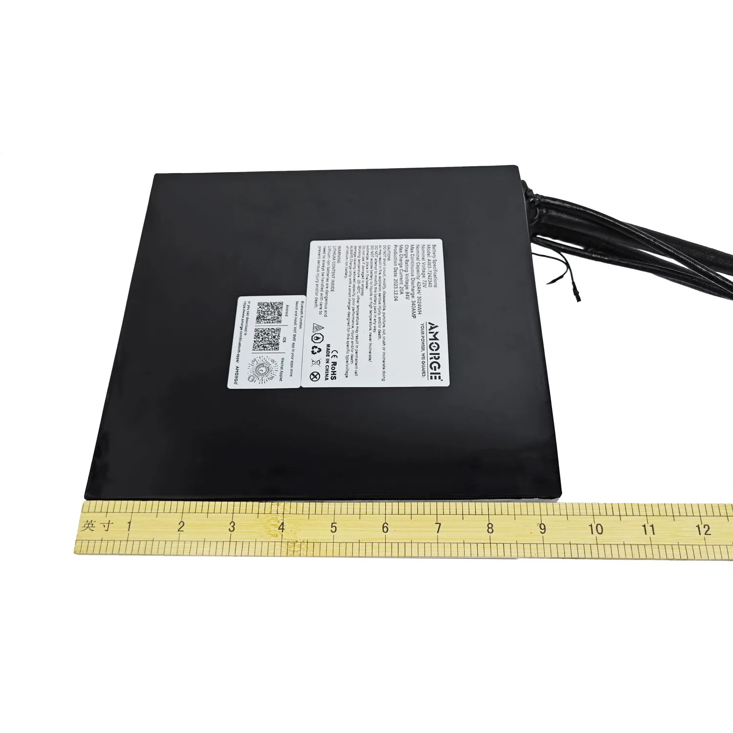 AMORGE 72V 42AH 340AMP Lithium Battery Pack with ANT Bluetooth BMS