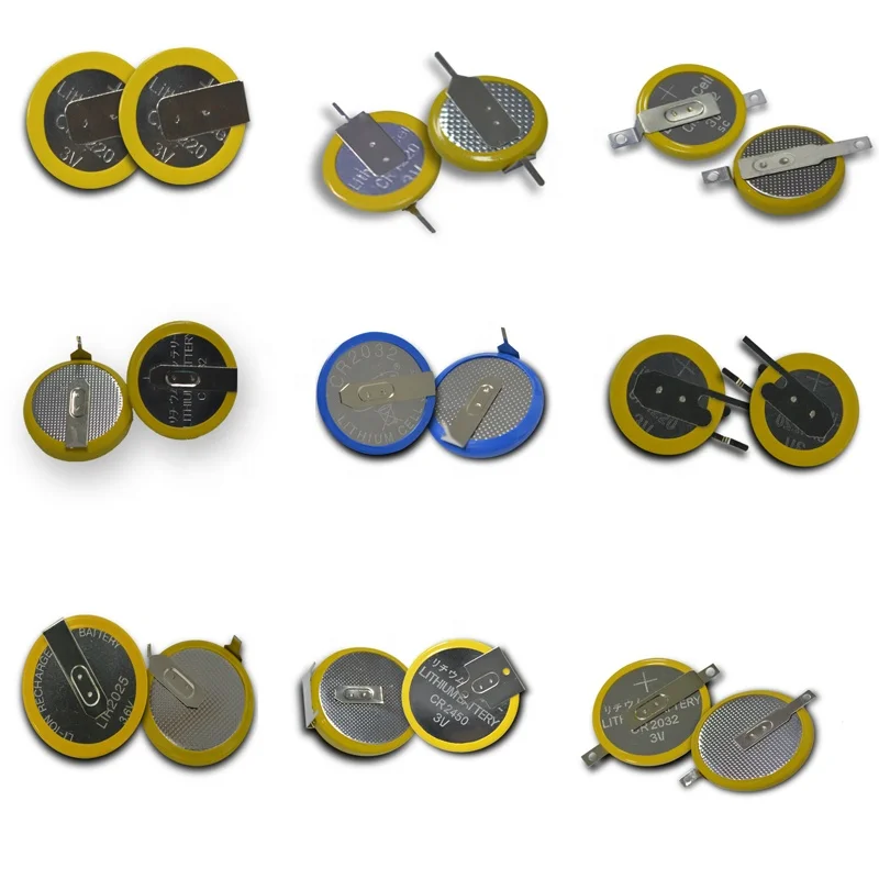 Factory price  3V Lithium Button Coin battery CR2032 Primary Batteries Cr2032 with Solder Tabs pins