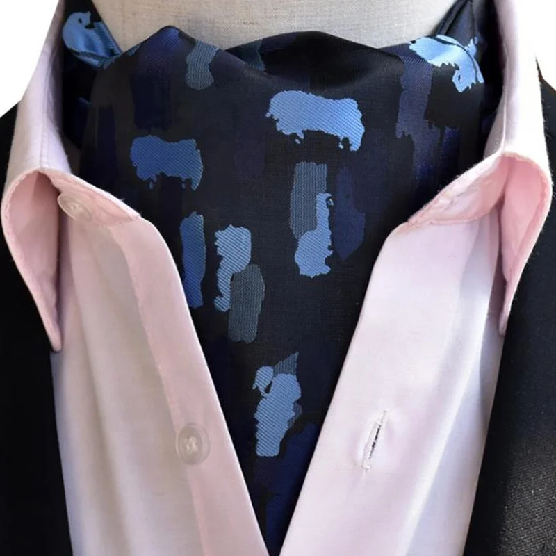 popular custom multi color polyester cravat ascot tie for men