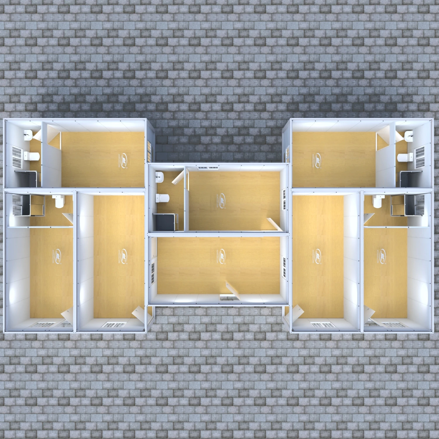 40 sqm 6*3 complete set prefab villa low cost eps aluminium Detachable container house with bathroom and kitchen