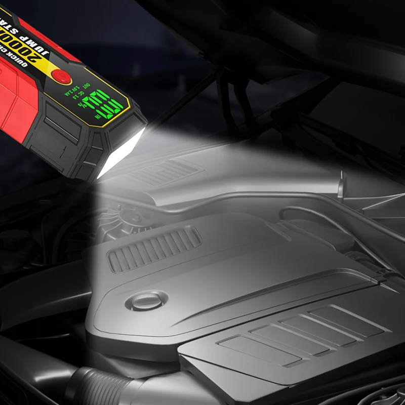 2024 car emergency jump starter 800a multi-function  jump starter 12V  high power bank Jump starter with air compressor