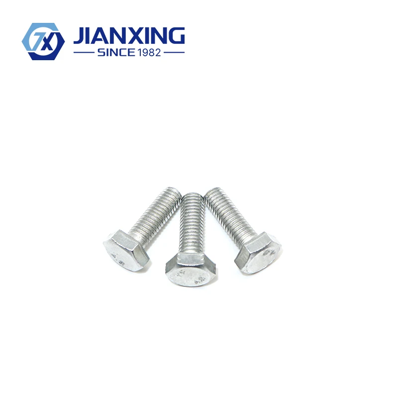 DIN933 Carbon Steel Hex Head Bolt Grade 4.8/6.8/8.8 Galvanized Zinc Plated Hexagon Bolts Screw