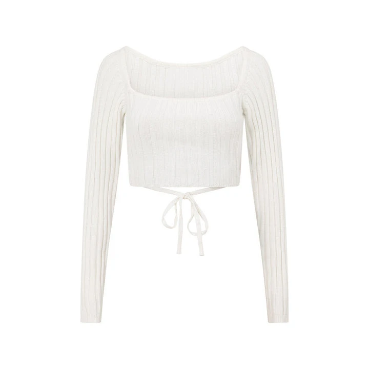 Runwaylove R296 Square Neck Crochet Short Crop top