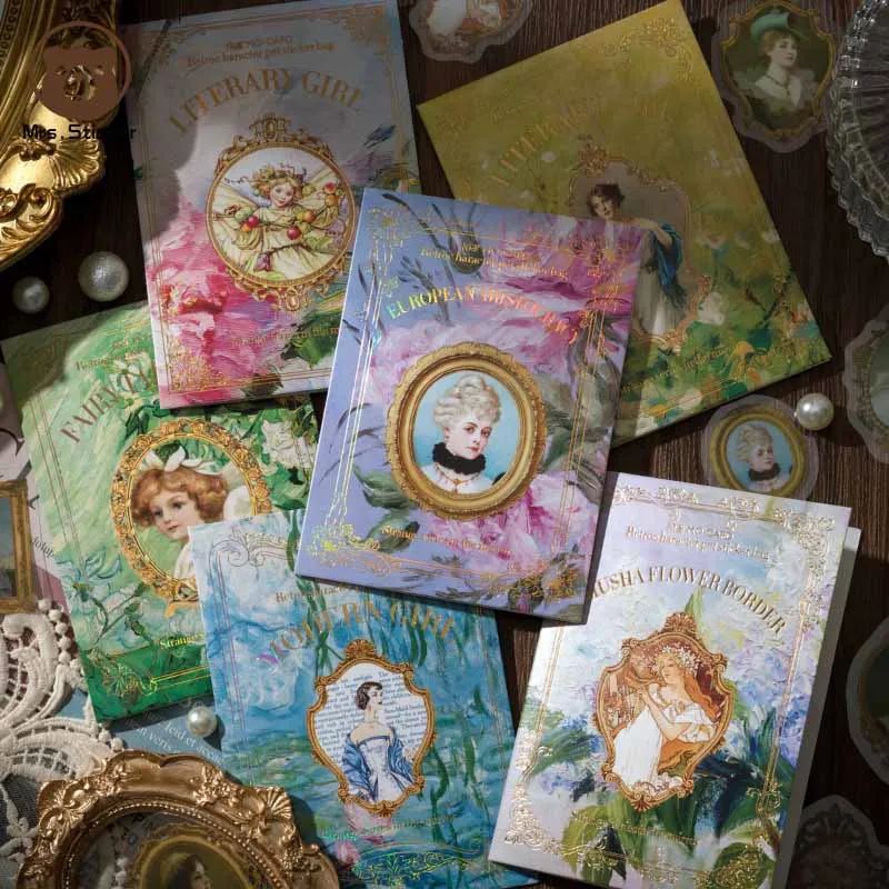 30pcs/pack Retro Personages Photo PET Stickers Decals Ephemera Vintage Planner Stickers DIY Handmade Decorative Scrapbooking