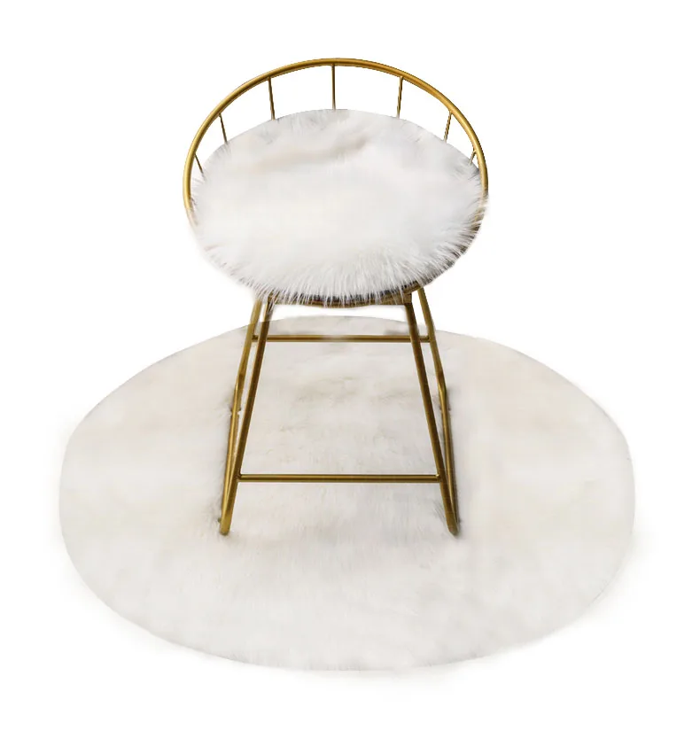 Plush carpet round lovely girly heart ins living room bedroom chair cushion