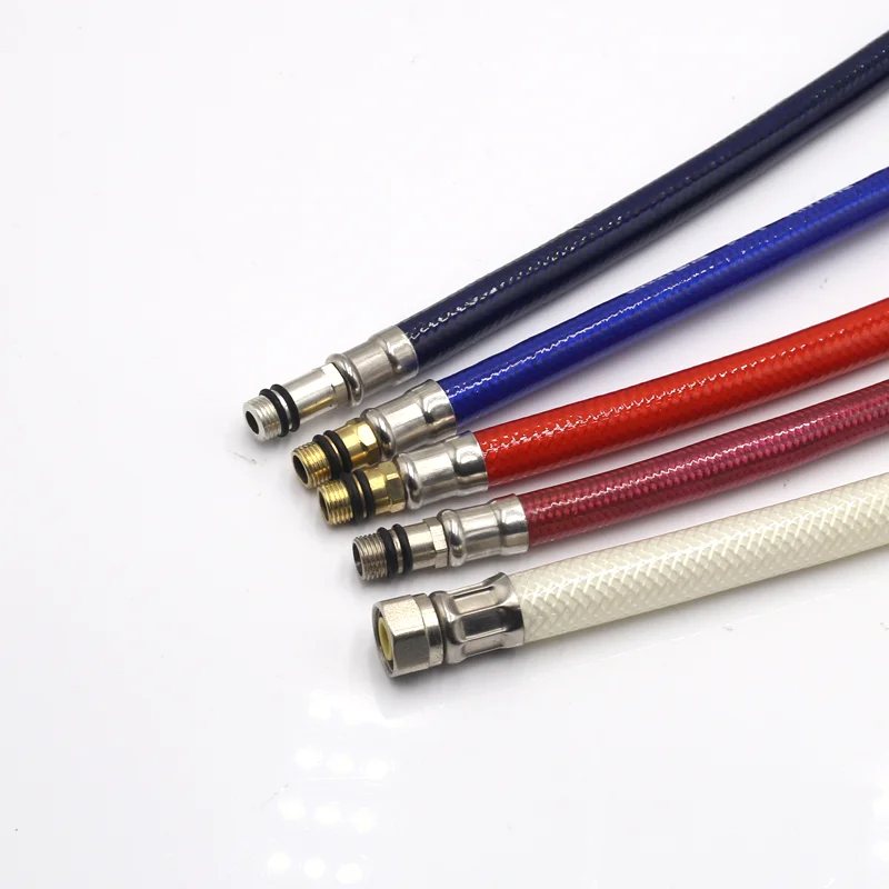 Hot in 2024 Colorful Pink 16mm PVC Hose Flexible Metal Braided Double Layer Water Hose For Bathroom