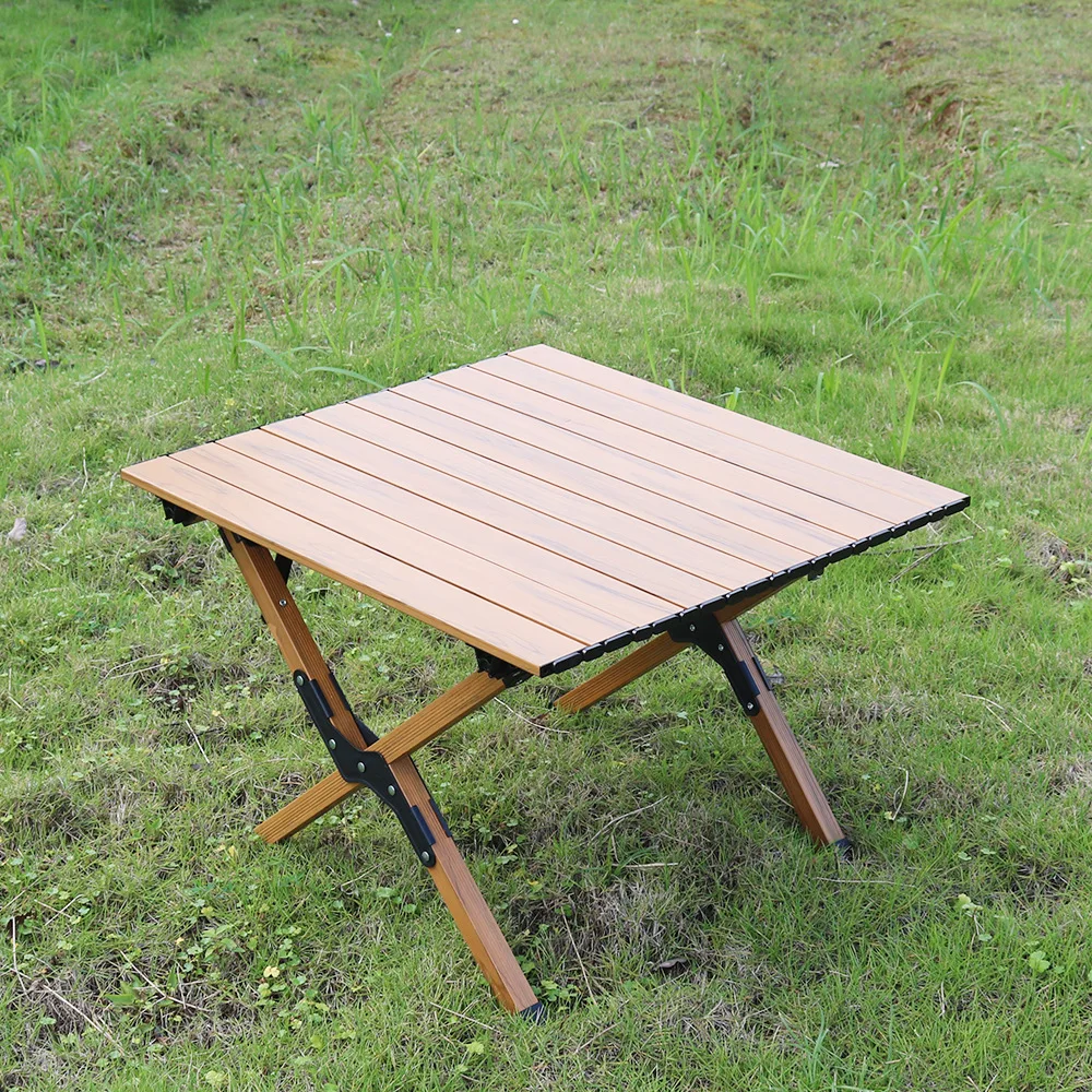 2 People Small Wooden Camping Folding Picnic Table