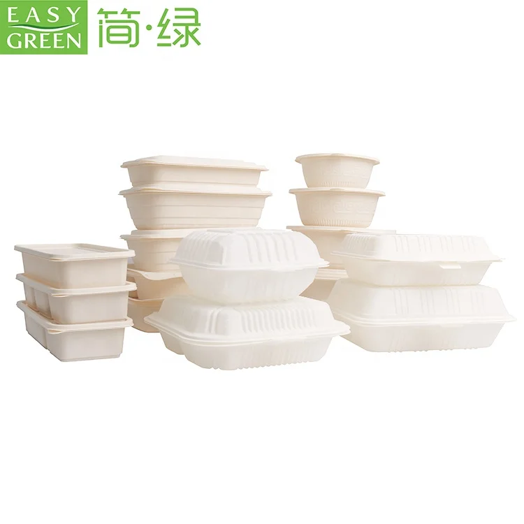 Easy Green disposable biodegradable take away food corns starch tray