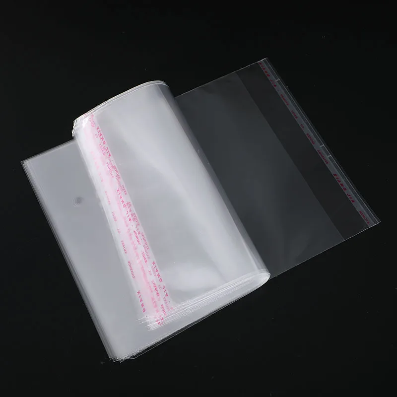 Resealable transparent custom poly bag packaging clear plastic poly opp bags for clothing garment