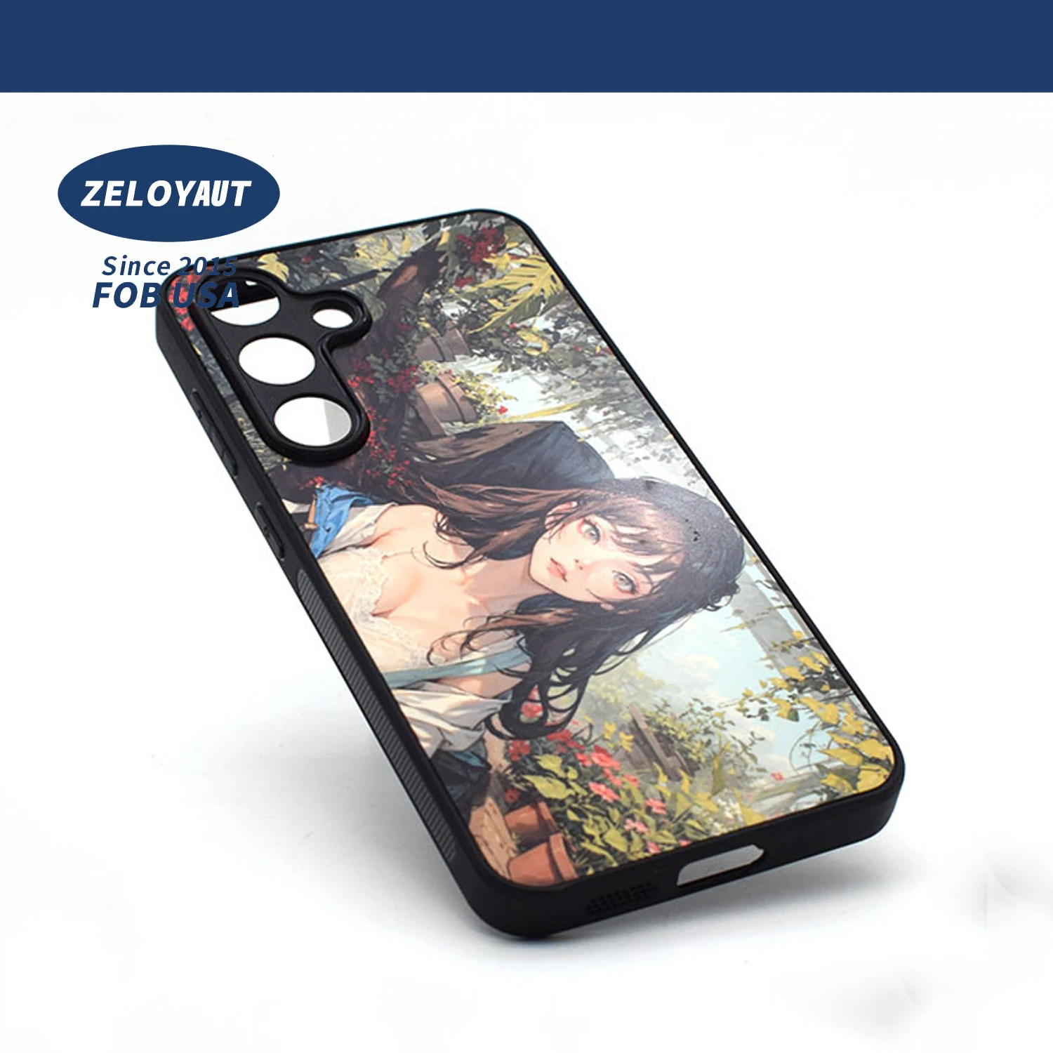 ZELOYAUT Heat Press Phone Cover PET plastic TPU Blank Sublimation Samsung S24/S23 plus Phone Case Wireless Charging Compatible