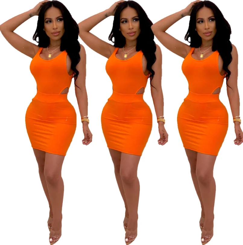 Magicmk Woman U neck sleeveless lady sexy party nighty fancy wholesale beach dress women lady elegant dresses