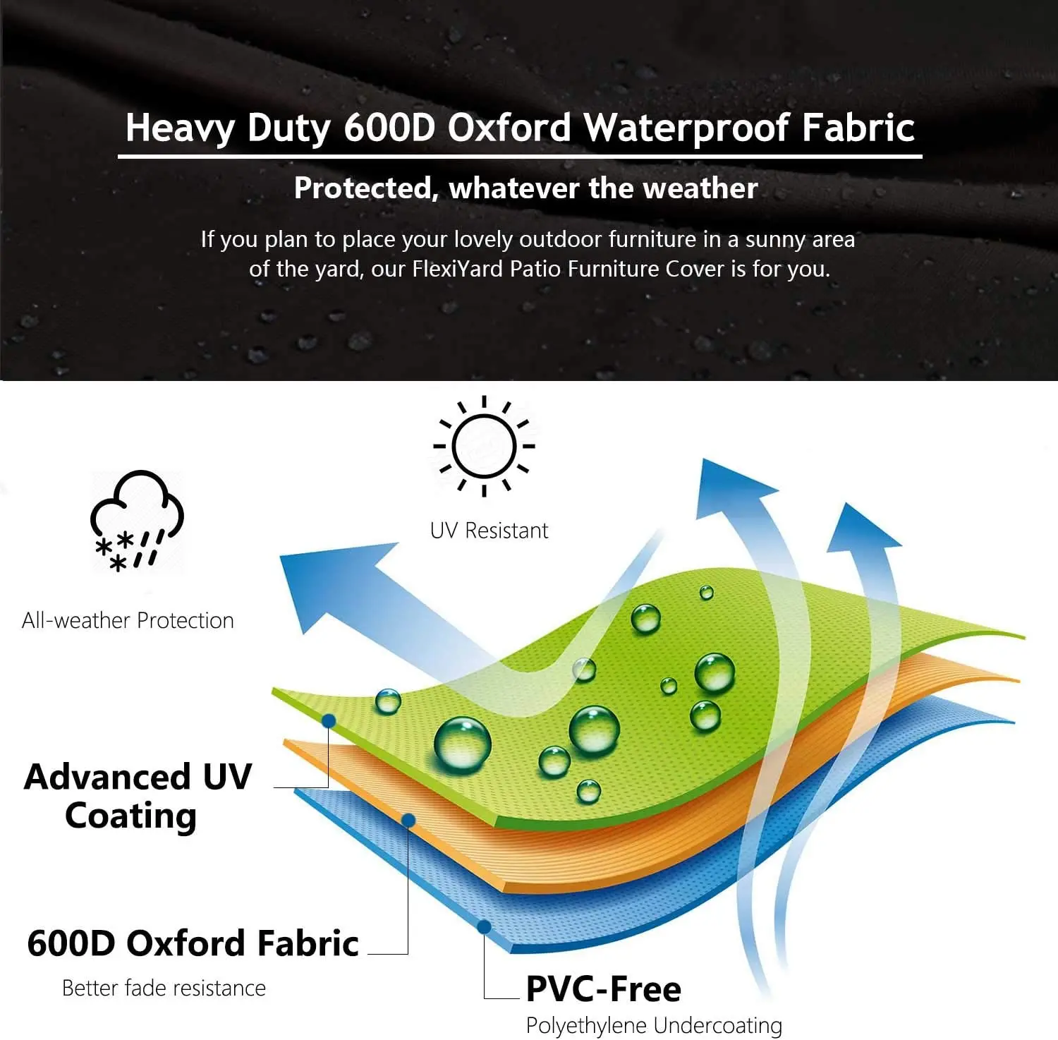 Heavy Duty Outdoor Waterproof Garden Swing Chair Cover Durable 600D Oxford Windproof swing chair protection covers