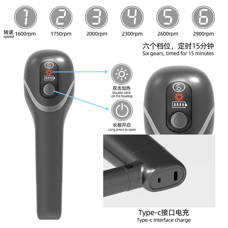 Muscle massage gun vibration massage gun Multifunctional fascia knife guasha shiatsu massage gun with EMS